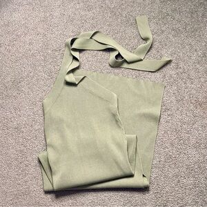 Wilfred Olive Knit Halter Dress